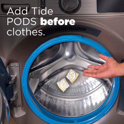 PODS Laundry Detergent Pacs, 3-In-1 Stain Remover, Odor Fighter, Color Protector, 112 Count, HE Compatible, Spring Meadow Scent