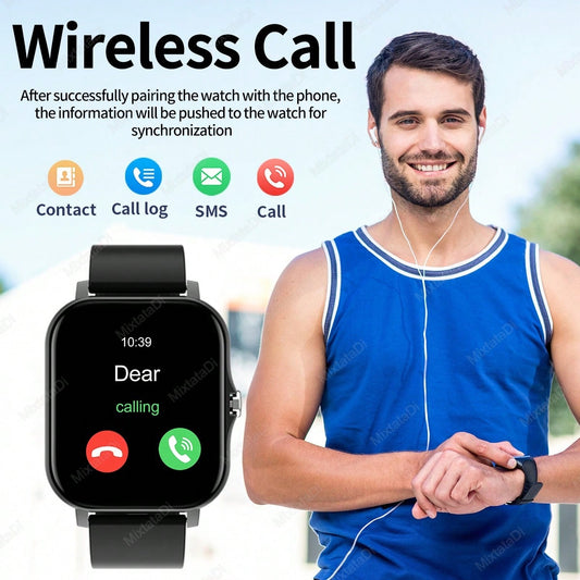 MixtataDi Smart Watch – Multifunctional Sports Smartwatch with Wireless Calls, Music & Notifications (Android/iOS)