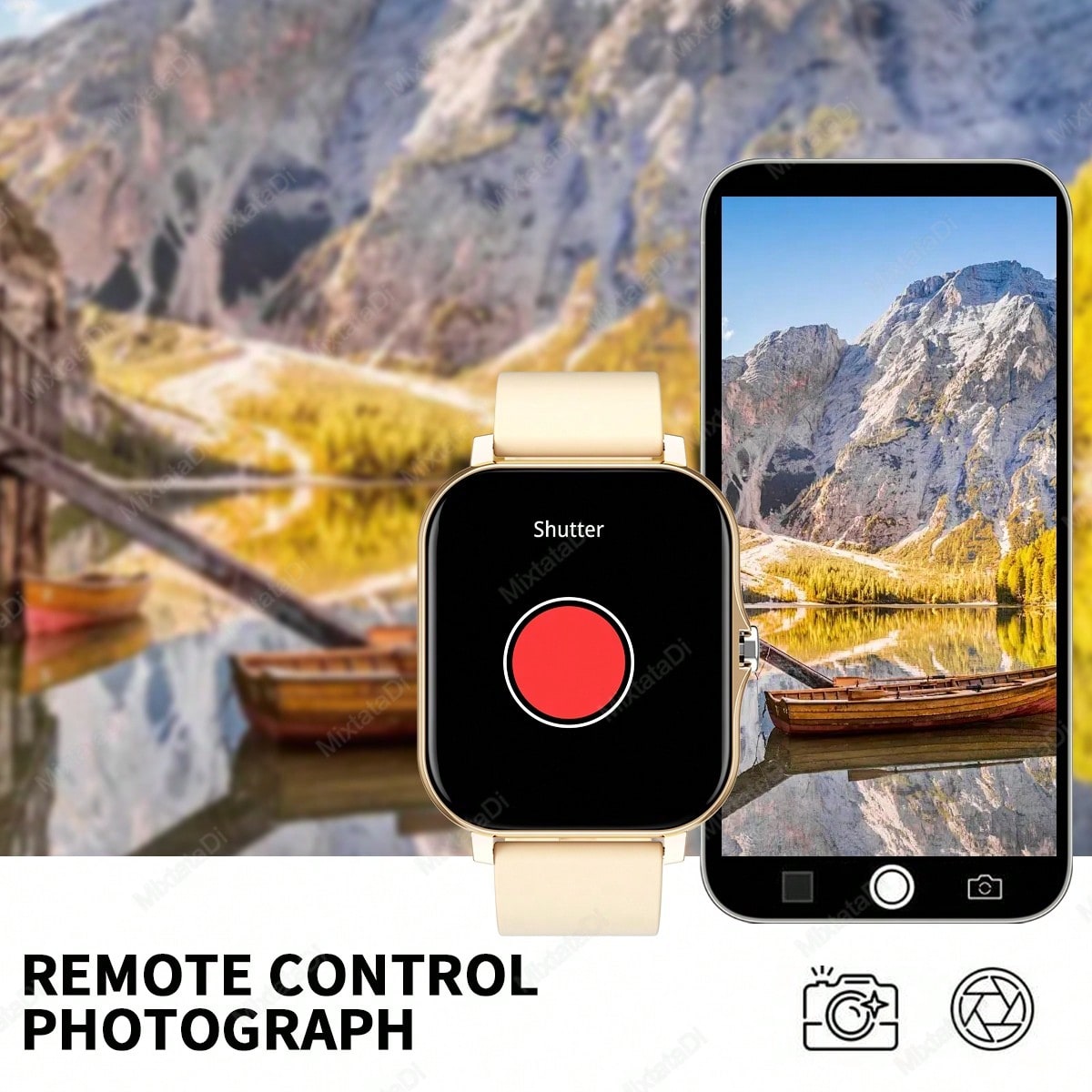 MixtataDi Smart Watch – Multifunctional Sports Smartwatch with Wireless Calls, Music & Notifications (Android/iOS)