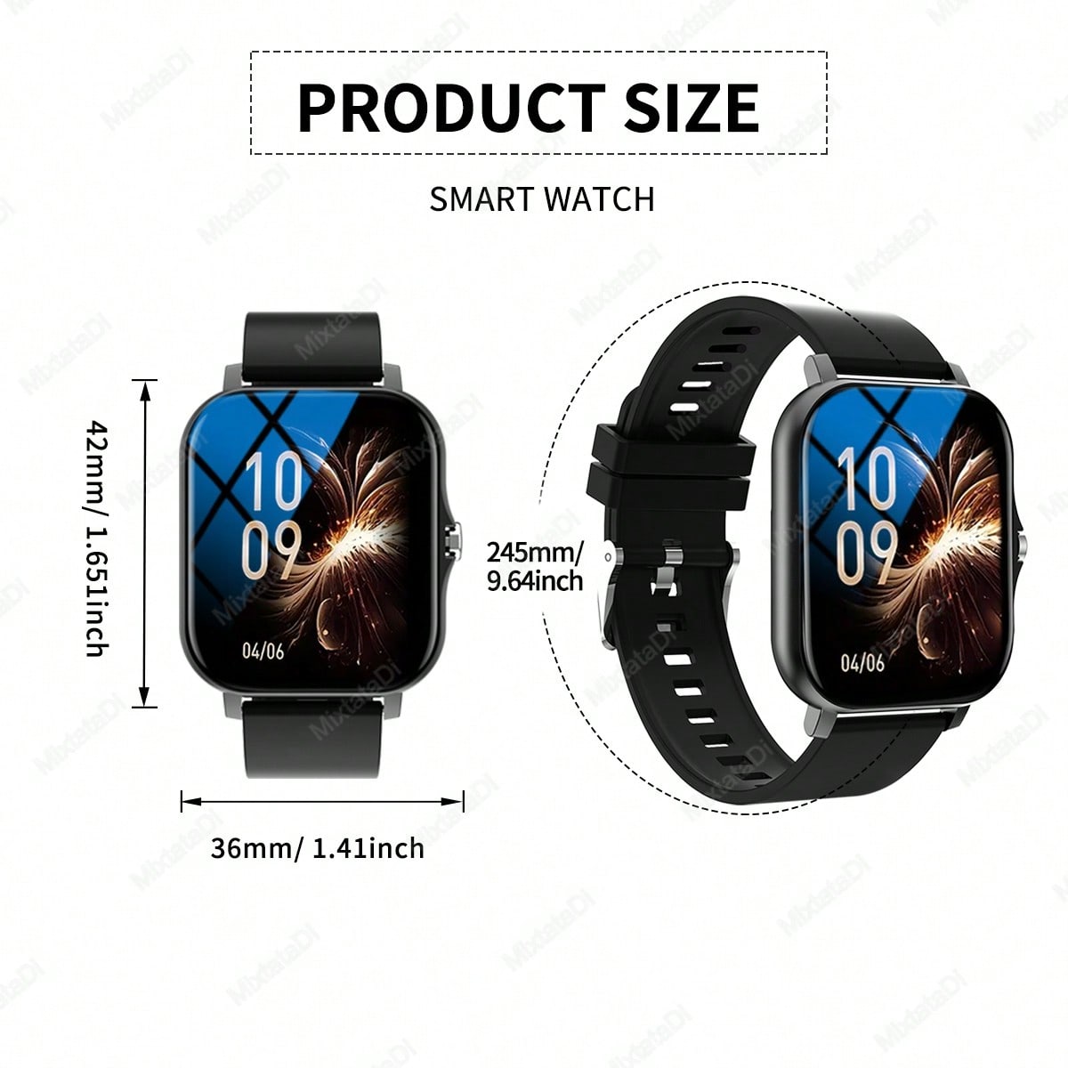 MixtataDi Smart Watch – Multifunctional Sports Smartwatch with Wireless Calls, Music & Notifications (Android/iOS)