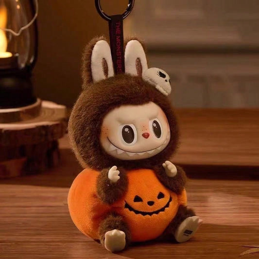 POP MART Labubu Halloween Party Series Pumpkin Keyring – Authentic Collectible Gift for Kids & Fans