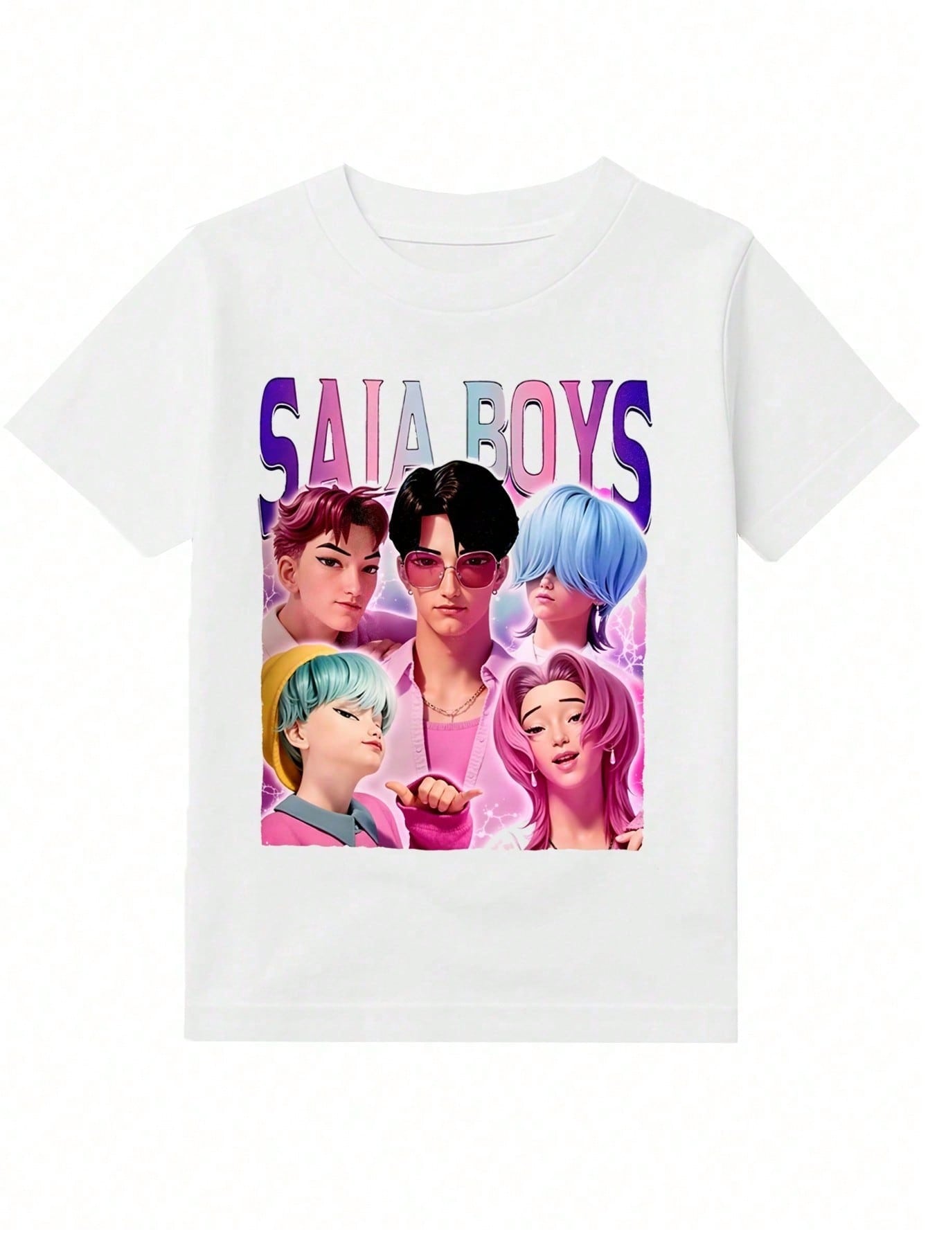 K-Pop Demon Hunters Y2K Graphic Tee – Jinu, Abby, Mystery, Romance & Baby | 100% Cotton Black Round Neck T-Shirt for Girls & Boys