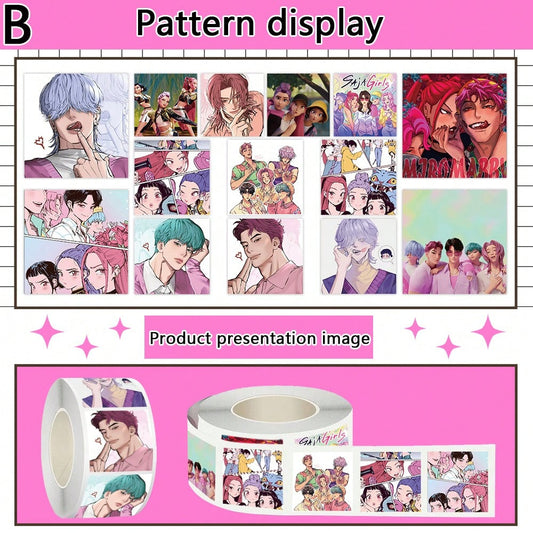 K-POP Demon Hunters Stickers – Rumi & Zoey Cute Cartoon Decals, Creative Illustration Pack, Small Gift Set