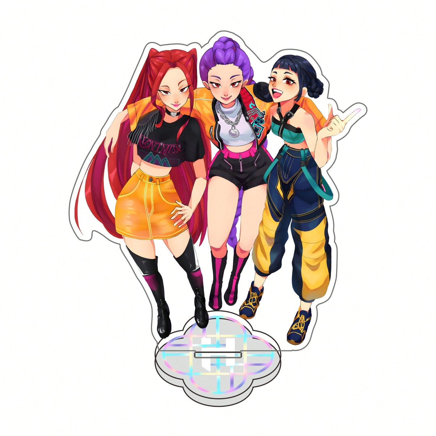 Anime K-pop Hunters Huntress Acrylic Stand – Table Figure Display Decoration, Original Collectible Gift