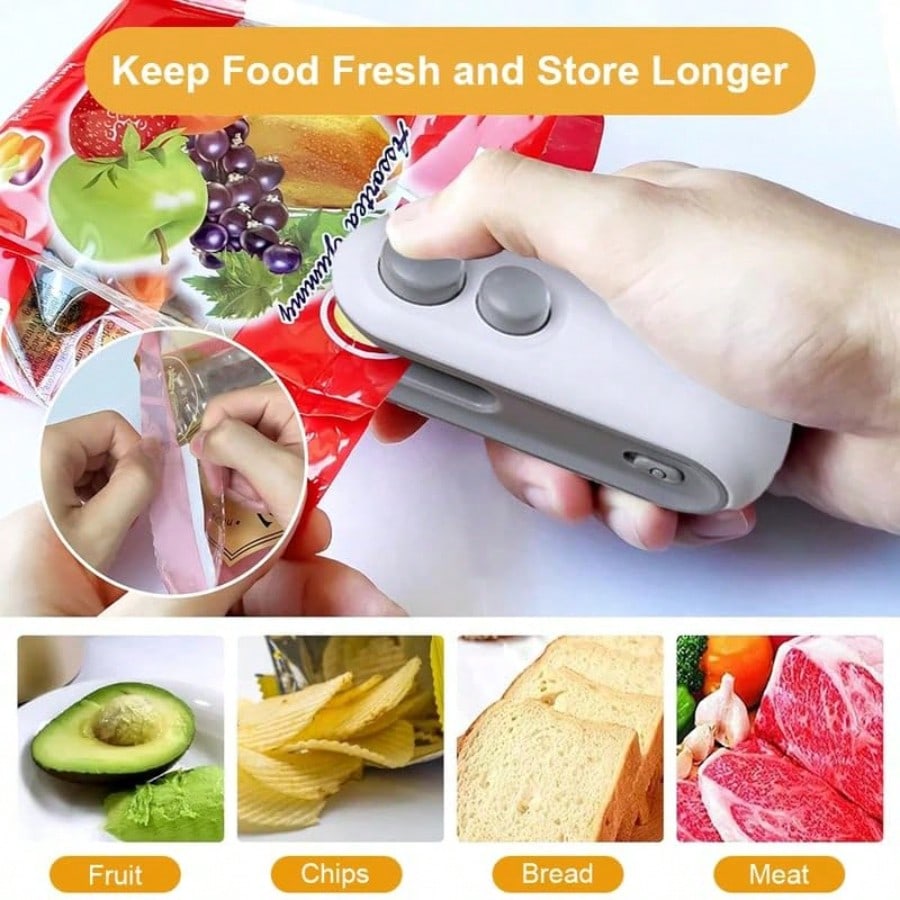 Bag Sealer with Magnetic – Rechargeable Handheld Heat Sealing Machine for Food Freshness & Packaging