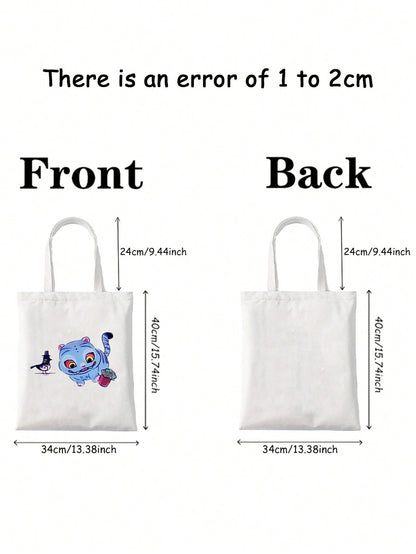 Tiger Pattern Tote Bag – Shoulder Bag for Travel, Shopping & Daily Commute, Foldable Summer Beach Bag