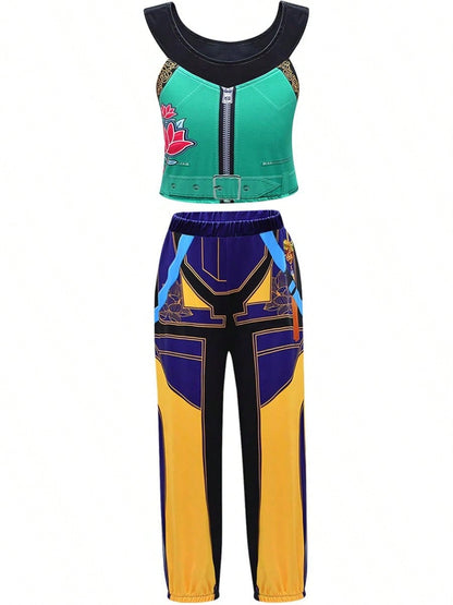 KPOP DEMON HUNTERS Girl’s Singer Costume – Halloween Cosplay & Stage Outfit for Kids 4–14 Years...