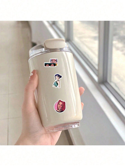 75pcs Witch Hunter Girls & Demon Boys Graffiti Stickers – Faith-Based Positive Message Decals for Laptop, Diary & Water Bottle