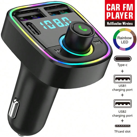 Olaf Car FM Transmitter Bluetooth 5.3 – Handsfree Car Kit, MP3 Player, Dual USB Fast Charger