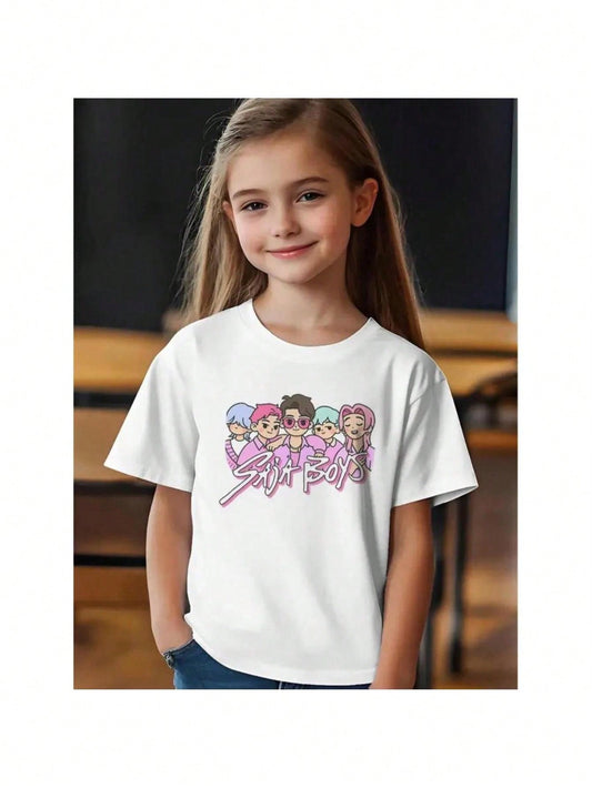Kids K-Pop Demon Hunters Team Shirt – Anime Inspired Graphic Tee for Boys & Girls