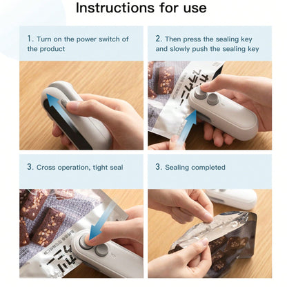 Bag Sealer with Magnetic – Rechargeable Handheld Heat Sealing Machine for Food Freshness & Packaging