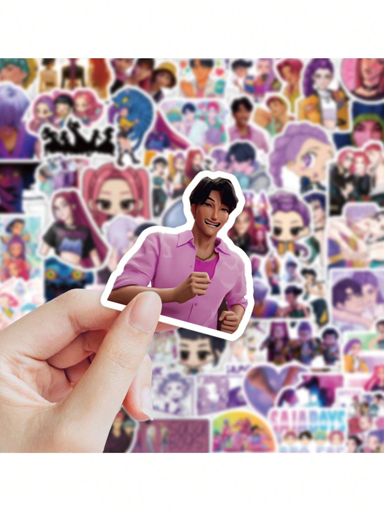 Takara Tomy 74PCS K-POP Demon Hunters Stickers – Anime Rumi Mira Zoey Waterproof Decorative Sticker Pack