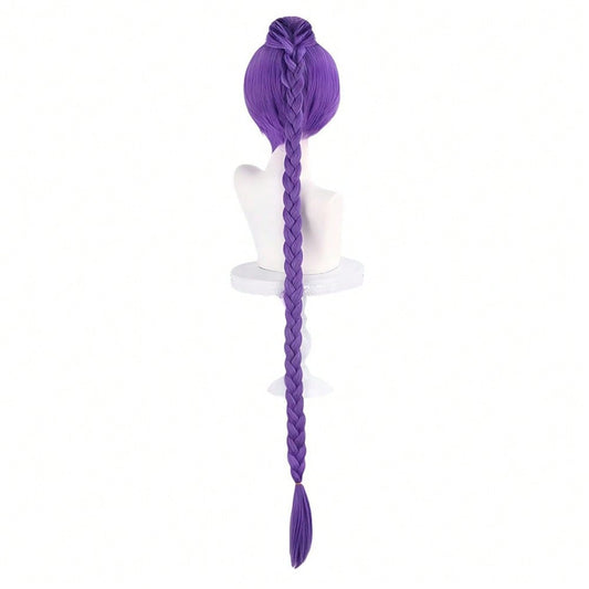 Rumi Demon Hunters Cosplay Wig – Long Purple Braided Wig for Women & Kids, Halloween Costume Accessory (사본)
