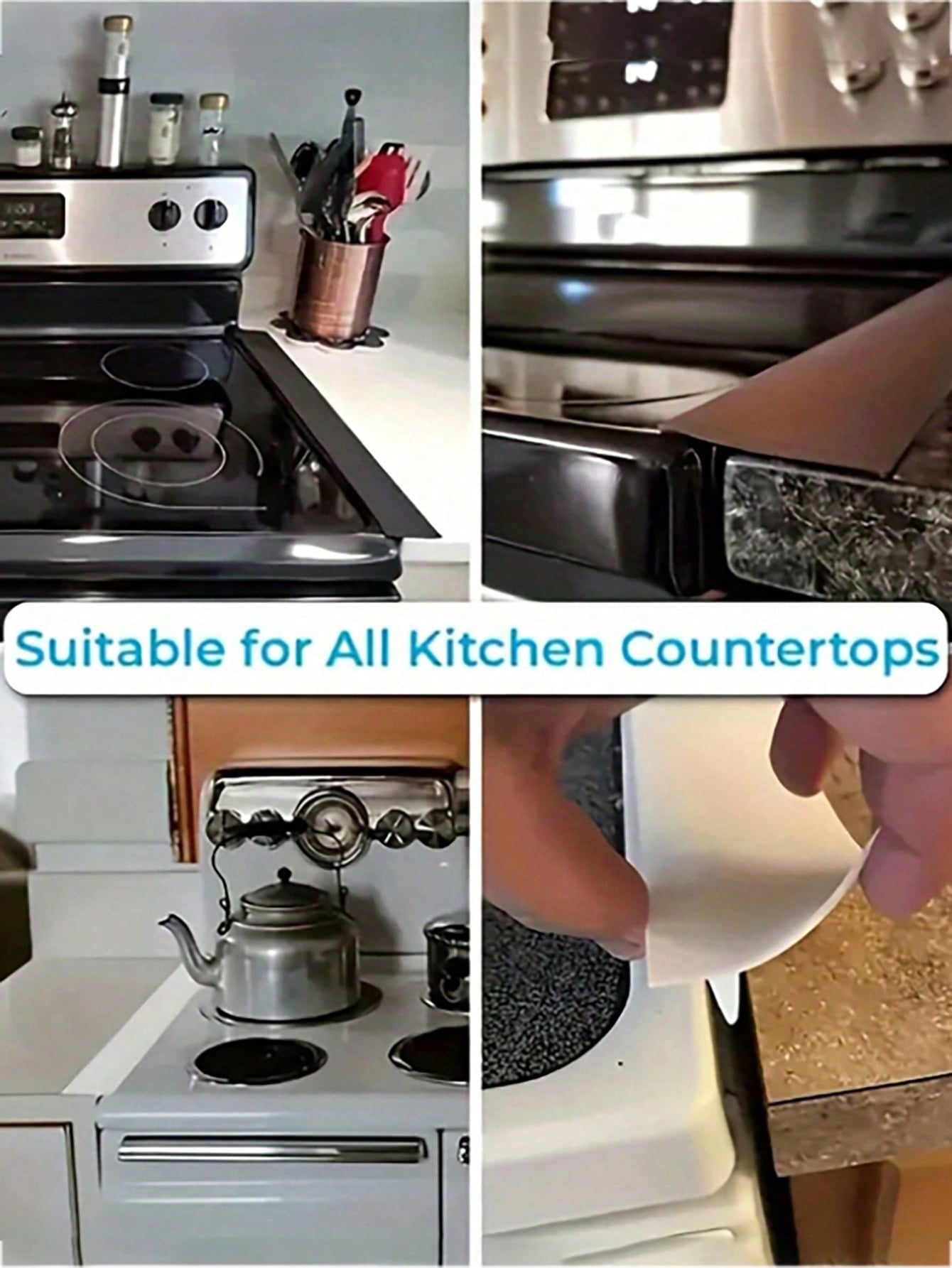 T-Shaped Stove Top Silicone Gap Strips – Heat Resistant, Waterproof & Oilproof Kitchen Counter Sealing Cover (1pc/2pcs)