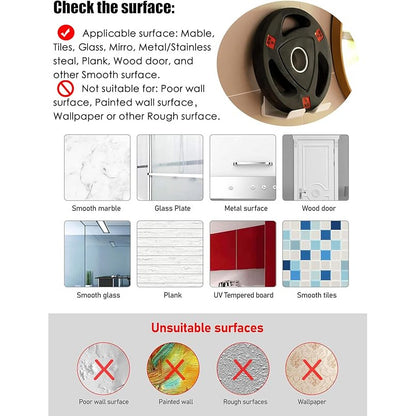 Universal Hair Dryer Holder – Wall Mount Blow Dryer Hanger with Organizer, Self-Adhesive Bathroom Cabinet Hook (1 Pack.2Pack))