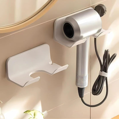 Universal Hair Dryer Holder – Wall Mount Blow Dryer Hanger with Organizer, Self-Adhesive Bathroom Cabinet Hook (1 Pack.2Pack))