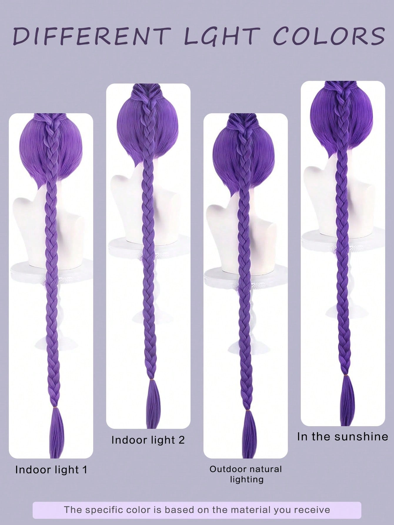 Rumi Demon Hunters Cosplay Wig – Long Purple Braided Wig for Women & Kids, Halloween Costume Accessory (사본)