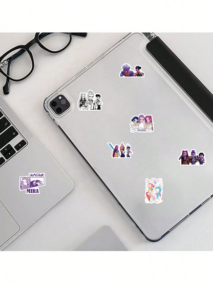 Takara Tomy 74PCS K-POP Demon Hunters Stickers – Anime Rumi Mira Zoey Waterproof Decorative Sticker Pack