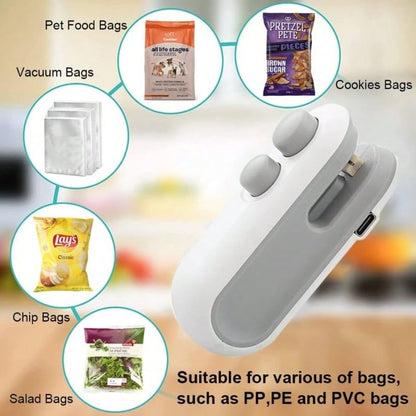 Bag Sealer with Magnetic – Rechargeable Handheld Heat Sealing Machine for Food Freshness & Packaging