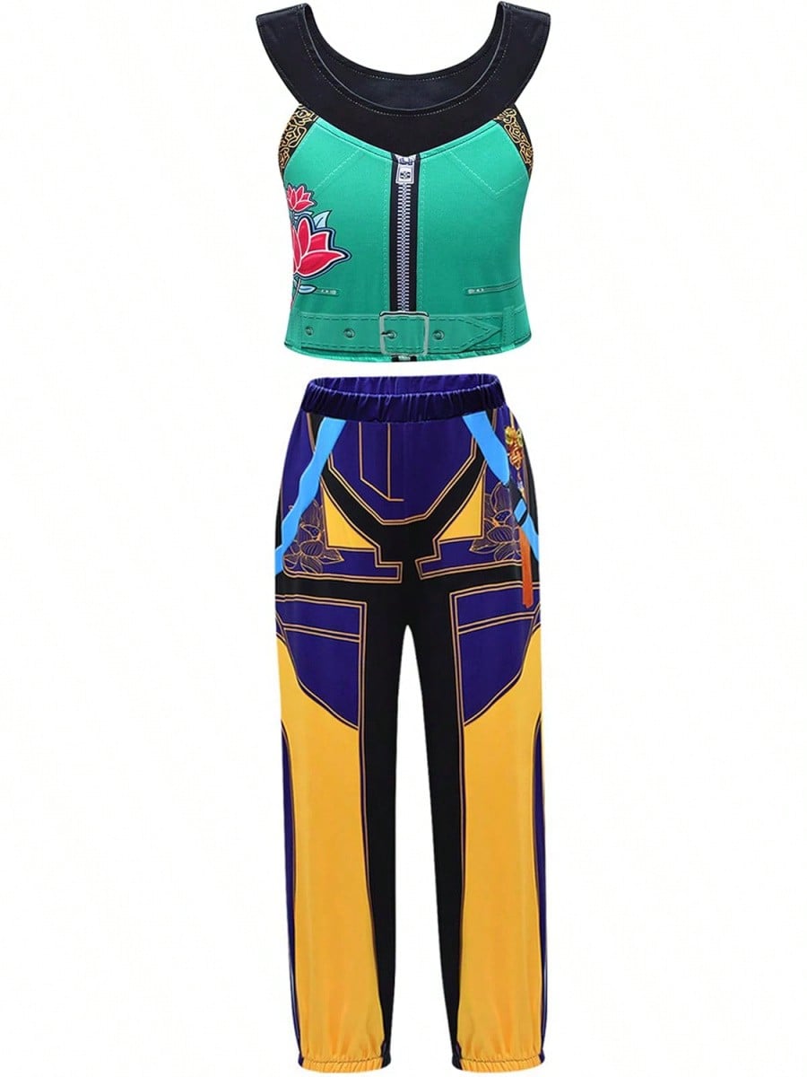 KPOP DEMON HUNTERS Girl’s Singer Costume – Halloween Cosplay & Stage Outfit for Kids 4–14 Years...