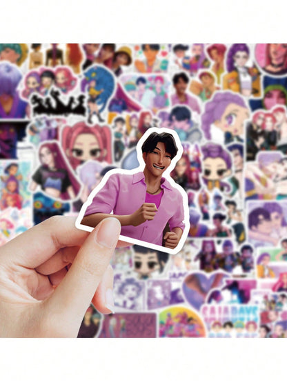 Takara Tomy 74PCS K-POP Demon Hunters Stickers – Anime Rumi Mira Zoey Waterproof Decorative Sticker Pack