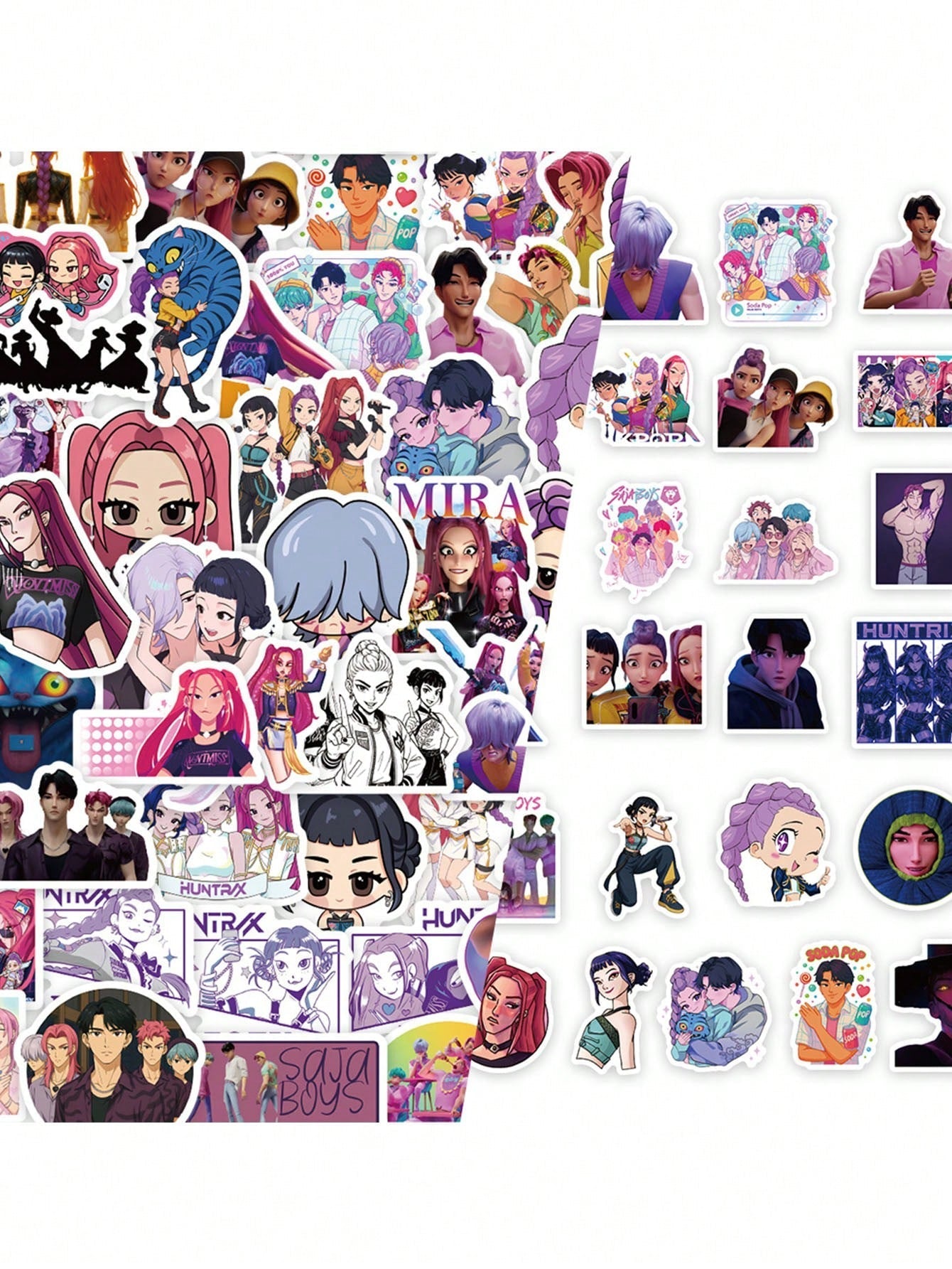 Takara Tomy 74PCS K-POP Demon Hunters Stickers – Anime Rumi Mira Zoey Waterproof Decorative Sticker Pack