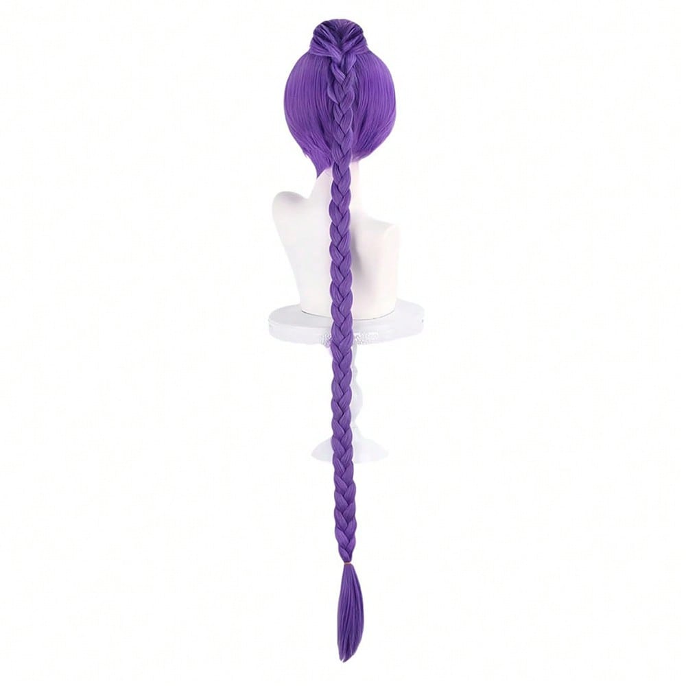 Rumi Demon Hunters Cosplay Wig – Long Purple Braided Wig for Women & Kids, Halloween Costume Accessory (사본)