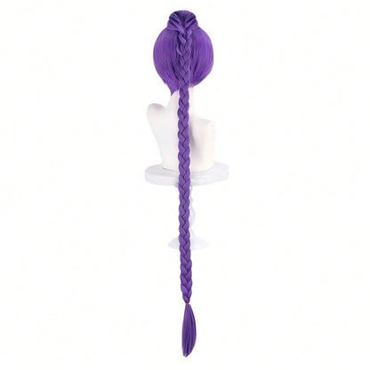 Rumi Demon Hunters Cosplay Wig – Long Purple Braided Wig for Women & Kids, Halloween Costume Accessory (사본)