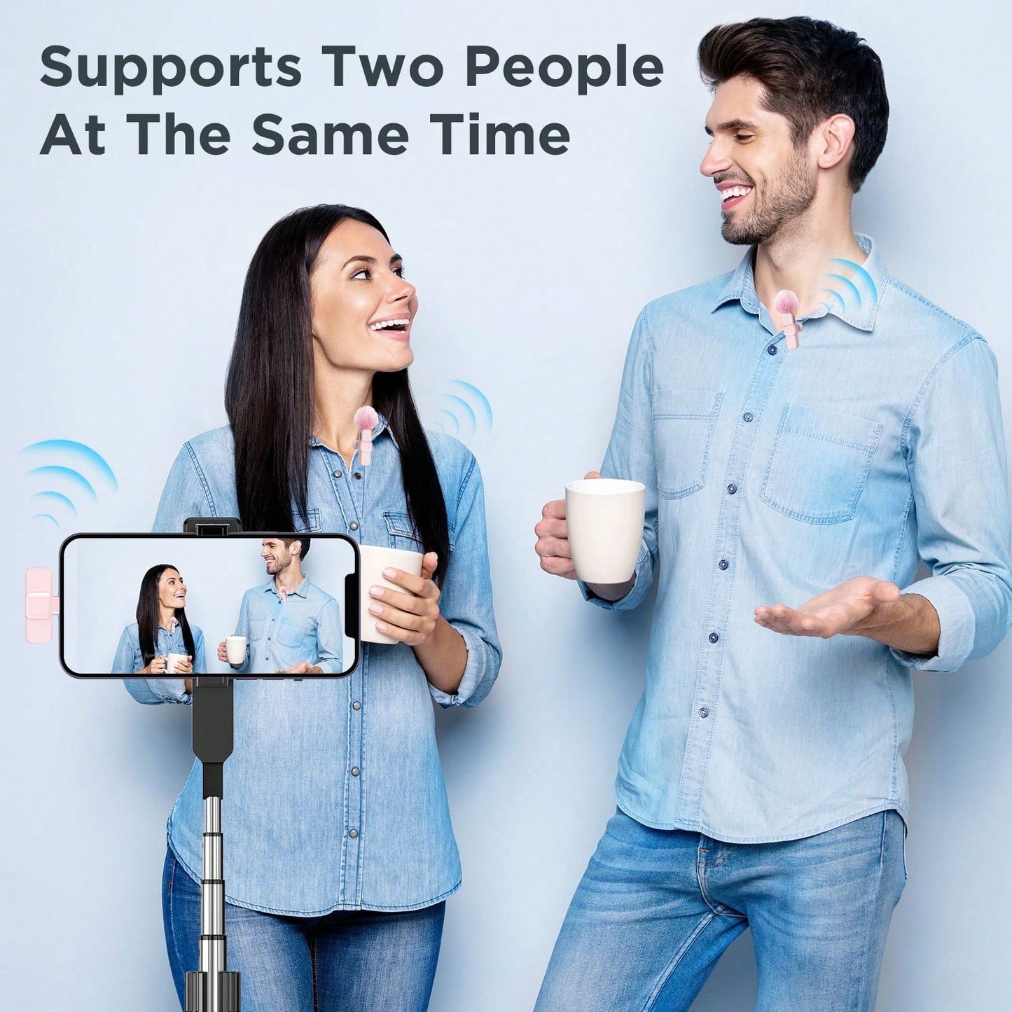 Professional Wireless Lavalier Microphone – Plug & Play Clip-On Lapel Mic for Smartphone, Vlog, Interview & Teaching
