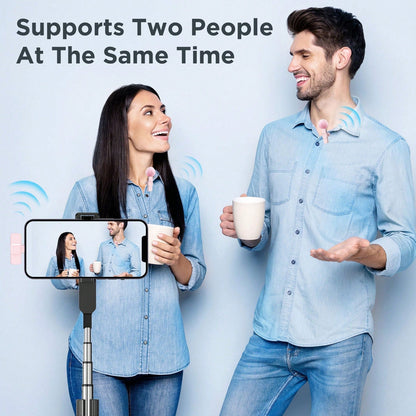 Professional Wireless Lavalier Microphone – Plug & Play Clip-On Lapel Mic for Smartphone, Vlog, Interview & Teaching