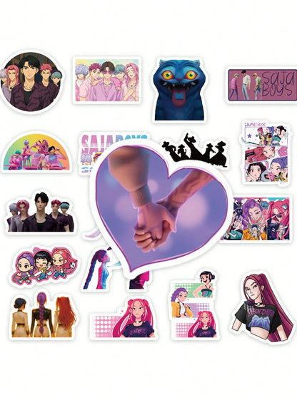 Takara Tomy 74PCS K-POP Demon Hunters Stickers – Anime Rumi Mira Zoey Waterproof Decorative Sticker Pack