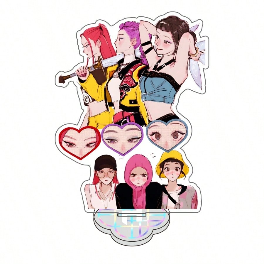 Anime K-pop Hunters Huntress Acrylic Stand – Table Figure Display Decoration, Original Collectible Gift