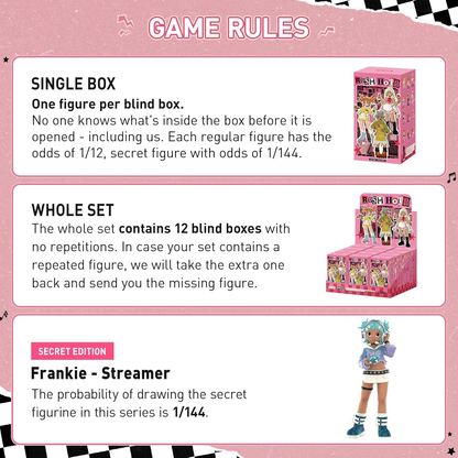 Peach Riot Rush Hour Series Figures Blind Box Figures, Random Design Action Figures Collectible Toys Home Decorations, Holiday Birthday Gifts for Girls and Boys, Single Box