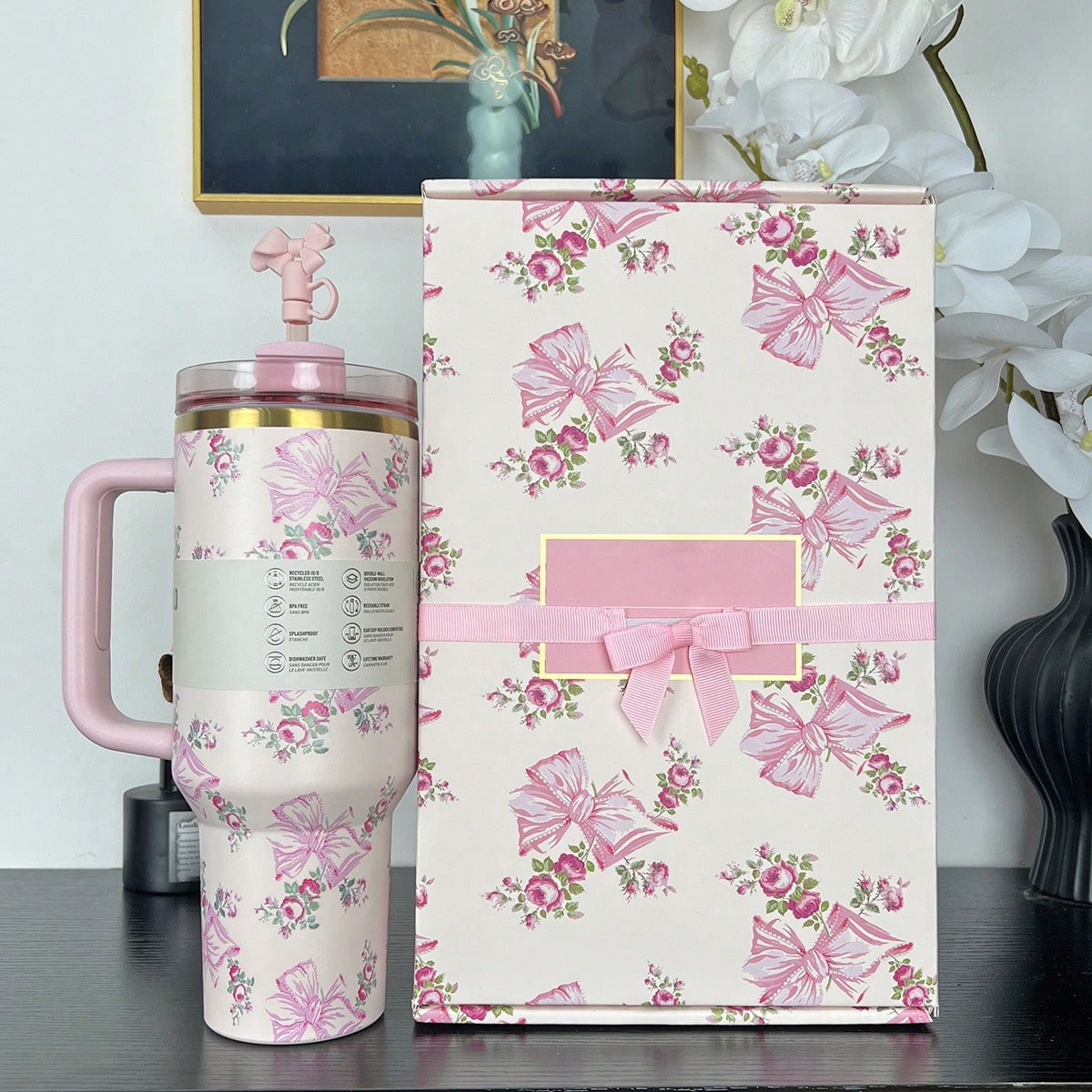 40oz Vacuum Insulated Tumbler Stainless Steel Insulated Water Bottle Vacuum Thermal Flask For Women Men For Cold Hot Cup