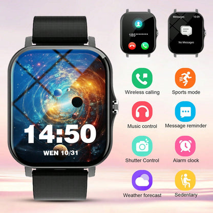 MixtataDi Smart Watch – Multifunctional Sports Smartwatch with Wireless Calls, Music & Notifications (Android/iOS)