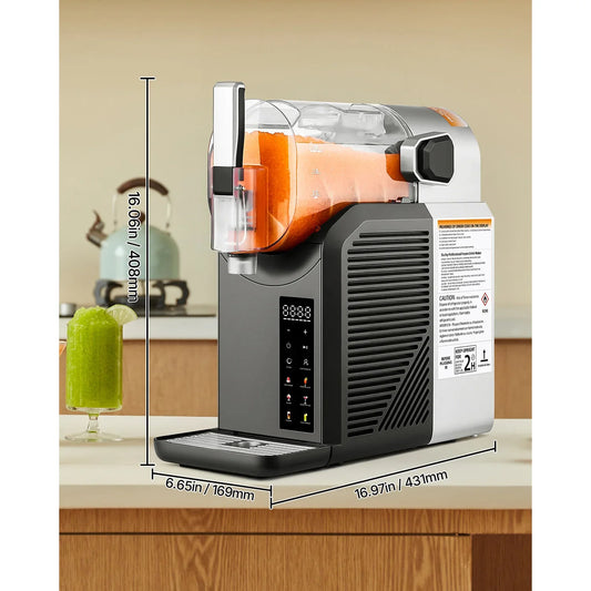 Succebuy 2L Slushie Machine No Ice Needed Margarita Machine with Self-Cleaning Frozen Margaritas Frappés Milkshake for Home