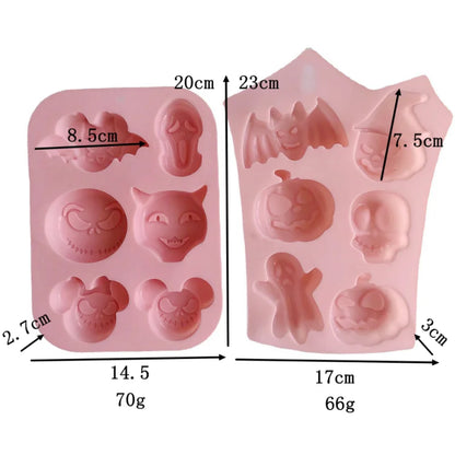 Halloween Silicone Mold DIY Cake Dessert Decoration Pudding Dessert Chocolate Mold Halloween Ghost Silicone Mold