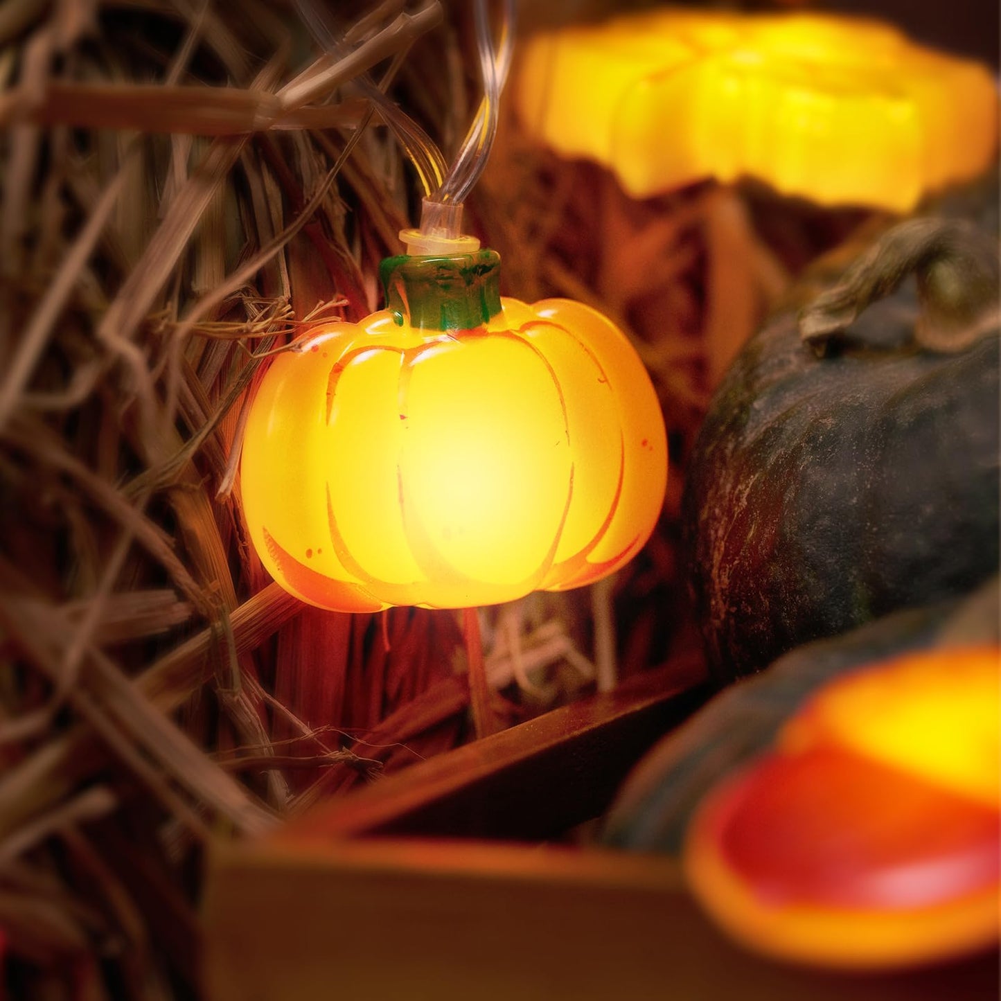 Halloween String Lights Decorations, 9.8FT 20 LED Halloween Fairy Lights, Battery Operated (Not Included) with Timer Function and 8 Flashing Modes, Cute Booday Lights 2025 Home Indoor Decor