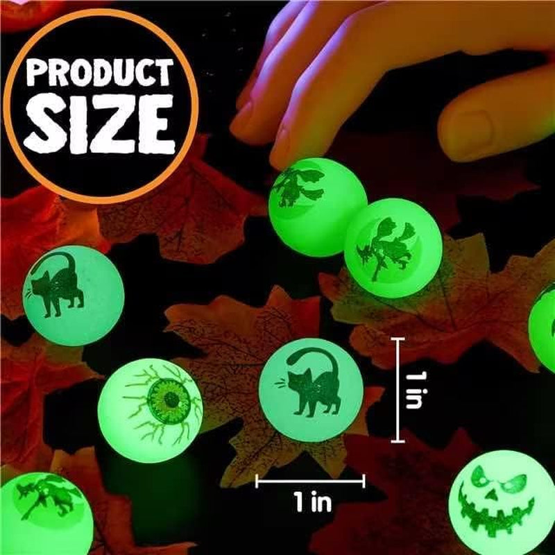72 PCS Halloween Bouncy Balls, Glow in the Dark Bouncing Balls Eyeballs for Halloween Party Favors Decorations, Halloween Goodie Bag Fillers, Trick or Treating School Classroom Game Prizes
