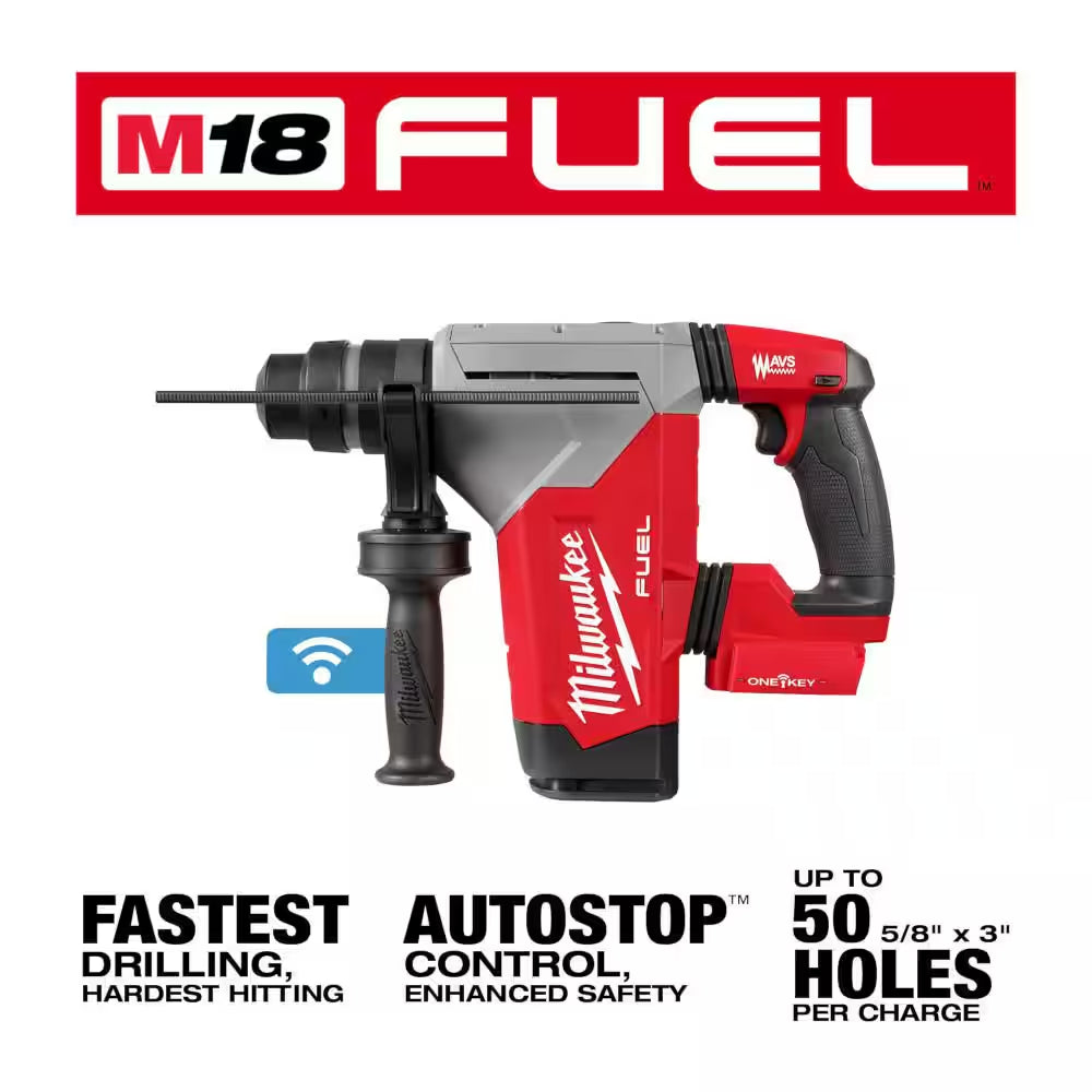 M18 FUEL 18V Lithium-Ion Brushless Cordless Sds-Plus 1-1/8 In. Rotary Hammer Drill (Tool-Only)