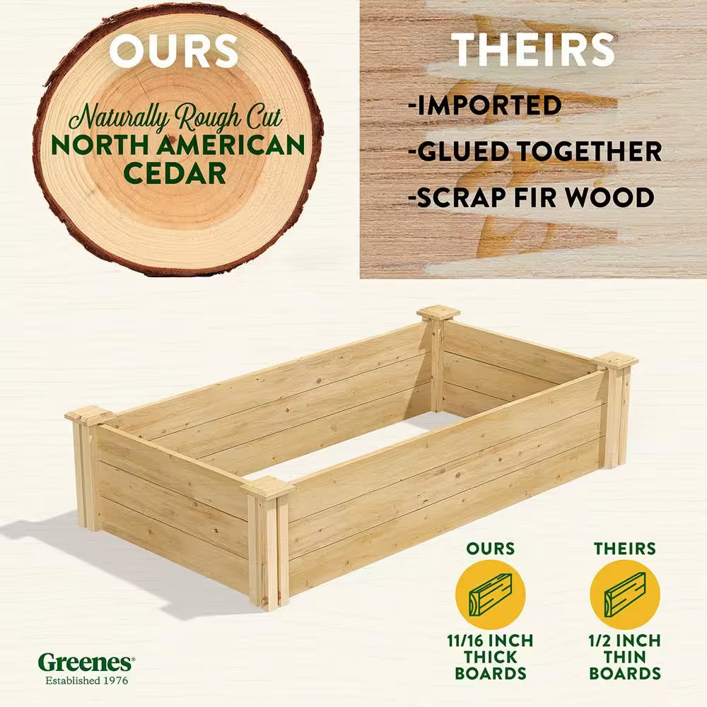 2 Ft. X 4 Ft. X 10.5 In. Original Cedar Raised Garden Bed