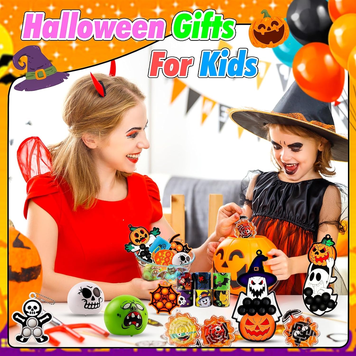 530 PCS Halloween Party Favors for Kids, Halloween Toys Bulk for Goodie Bags Fillers, Non-Candy Treats, Classroom Prizes, Halloween Gifts for Boys Girls