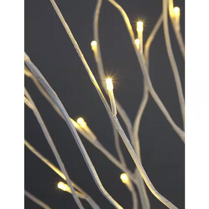 8 Ft. Warm White Pre-Lit 132 LED Birch Tree Artificial Christmas Tree for Home, Festival, Party, Indoor and Outdoor Use