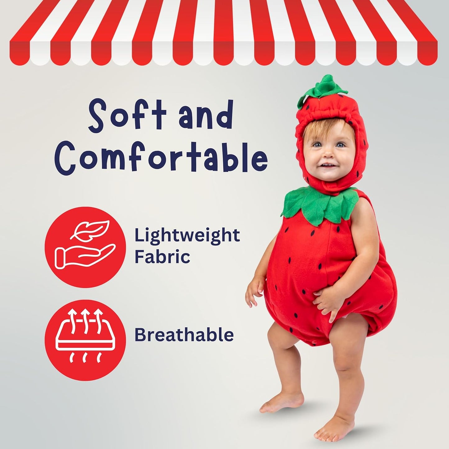 Baby Strawberry Costume - Halloween Strawberry Romper for Girls