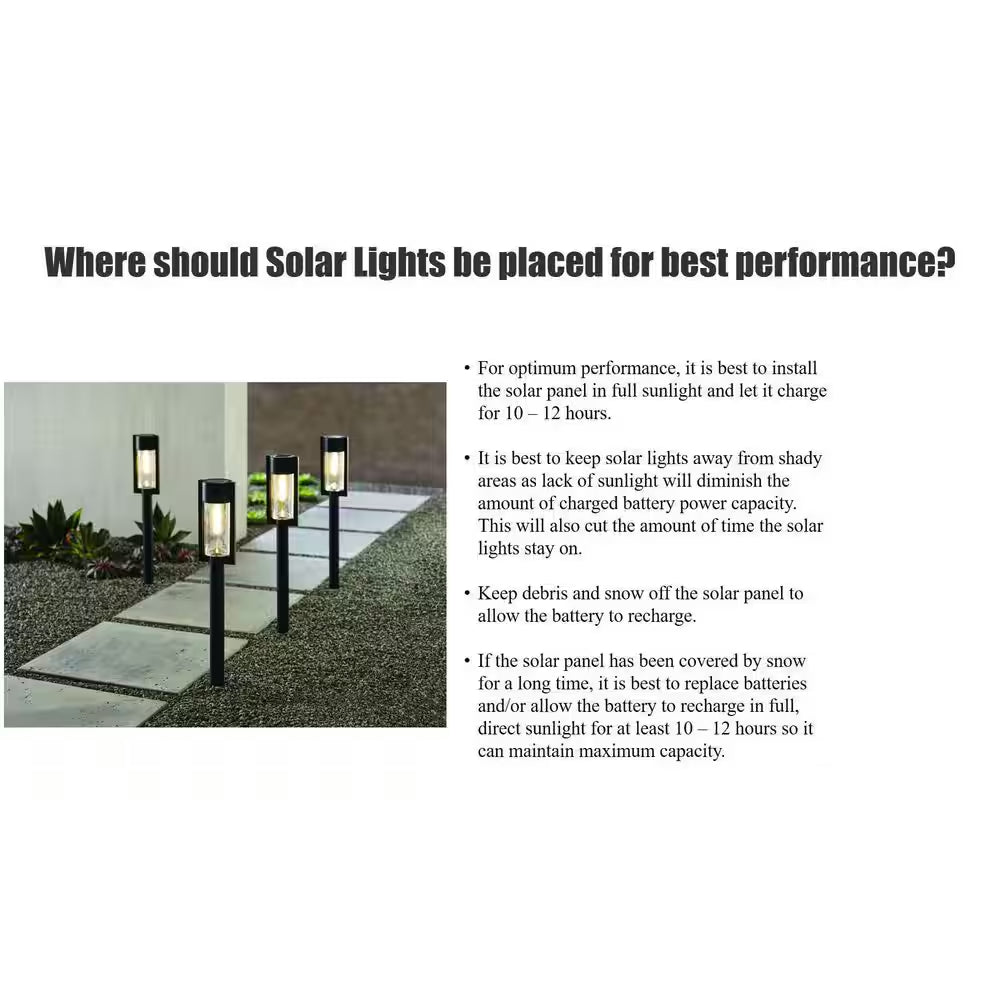 55 Lumen Black LED Weather Resistant Outdoor Solar Spot Light with Adjustable Head