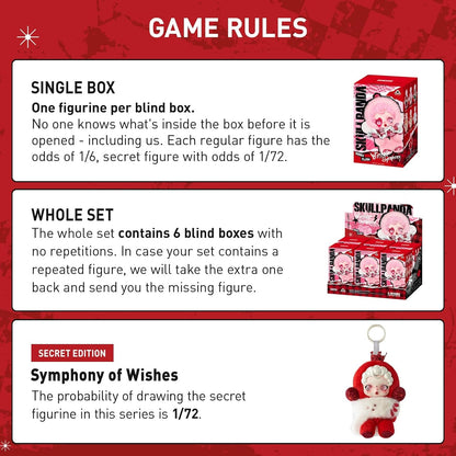 SKULLPANDA Winter Symphony Series, Blind Box Figures, Random Design Figures Collectible Toys Home Decorations, Holiday Birthday Gifts, Single Box