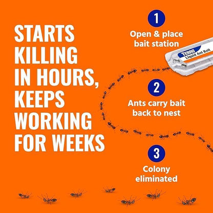 Ant Killer Bait Stations T300B - Liquid Bait to Eliminate Ants - Bait System - 12 Count Stations for Effective Indoor Ant Control