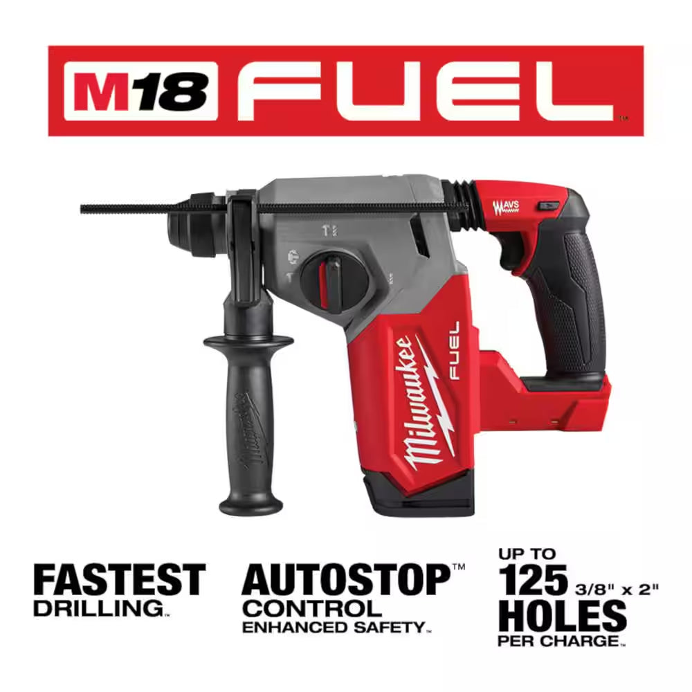 M18 FUEL 18V Lithium-Ion Brushless Cordless 1/2 In. Hammer Drill Driver Kit W/1 In. SDS-PLUS Rotary Hammer