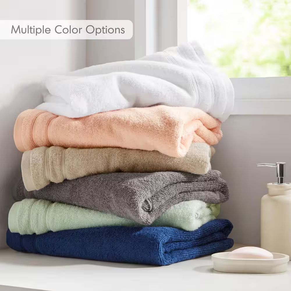 400GSM Essential Bundle 12-Piece White Cotton Bath Towel Set