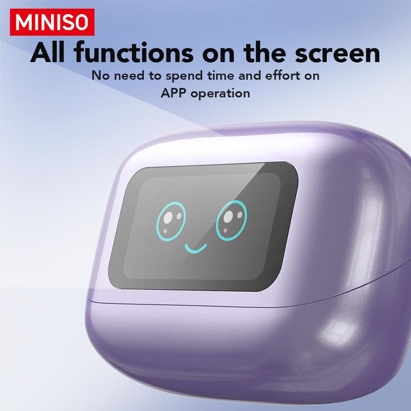 MINISO MS199 Clip on Ear Headphones Full Color Touch Screen, Audio Wireless Headphones Built-In Microphone for Music & Phone Calls,Sport Waterproof & Sweatproof